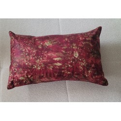 Housse de coussin Kindini rouge et vert olive | L’Atelier D’Assi
