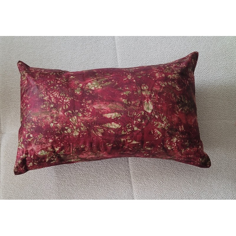 Housse de coussin Kindini rouge et vert olive | L’Atelier D’Assi