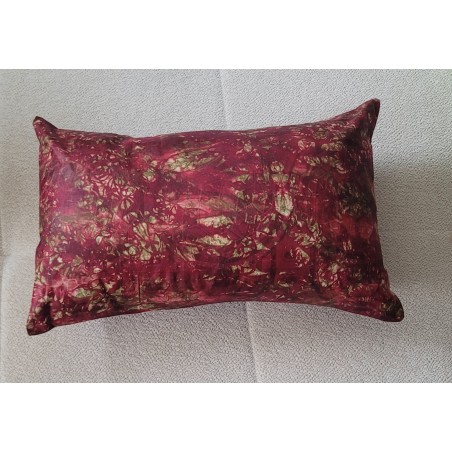 Housse de coussin Kindini rouge et vert olive | L’Atelier D’Assi