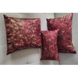 Housse de coussin Kindini rouge et vert olive | L’Atelier D’Assi
