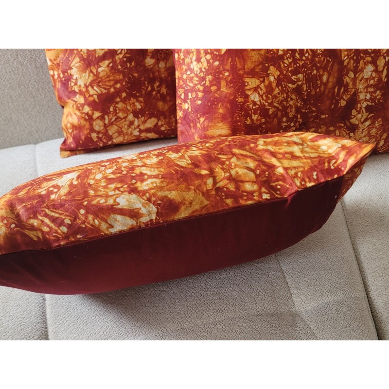 Housse coussin Kindini orange rouge – L’Atelier D’Assi