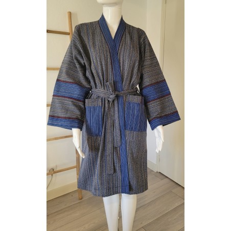 Kimono artisanal en tissu tissé de Burkina | L’Atelier D’Assi