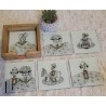 Dessous de verre carrés naturel élégance – Lot de 6 | L’Atelier D’Assi