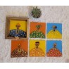 Dessous de verre carrés multicolores – Lot de 6 | L’Atelier D’Assi