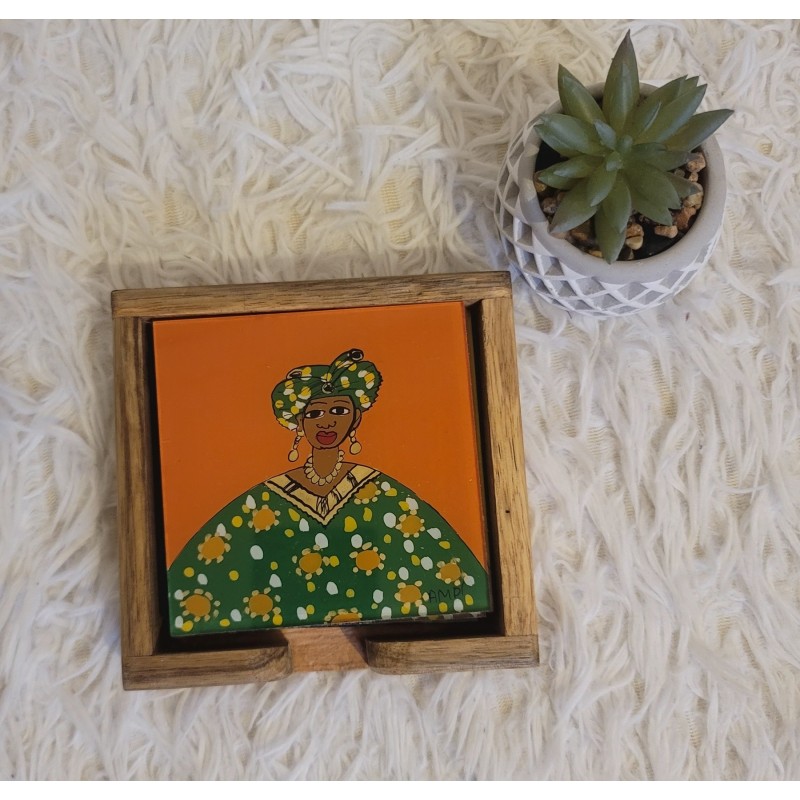 Handcrafted Senegal Multicolor Coasters – Set of 6