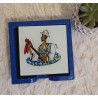 Dessous de verre carrés bleu profond – Lot de 6 | L’Atelier D’Assi