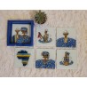 Dessous de verre carrés bleu profond – Lot de 6 | L’Atelier D’Assi