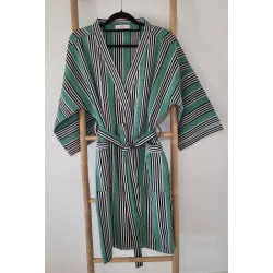 Kimono artisanal en tissu tissé de Burkina | L’Atelier D’Assi