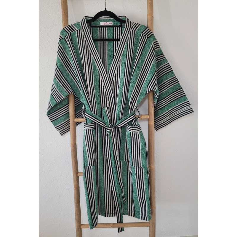 Kimono artisanal en tissu tissé de Burkina | L’Atelier D’Assi