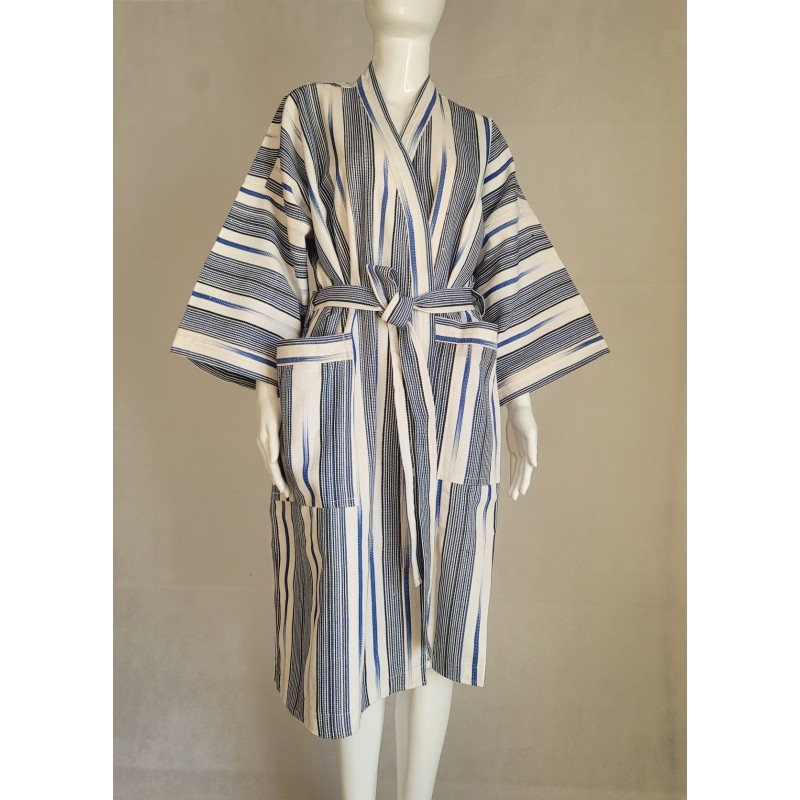 Kimono artisanal en tissu tissé de Burkina | L’Atelier D’Assi