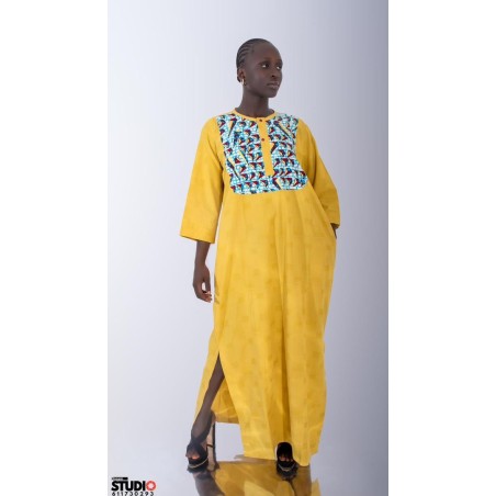 Robe longue élégante Kenté – Robe artisanale coton | L’Atelier D’Assi