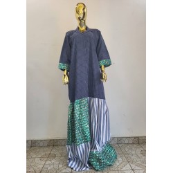 Robe longue Kenté artisanale – Robe fluide élégante | L’Atelier D’Assi