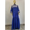 Robe longue bleu roi volantée – Robe chic artisanale | L’Atelier D’Assi
