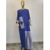 Robe longue bleu roi rayée – Robe artisanale élégante | L’Atelier D’Assi