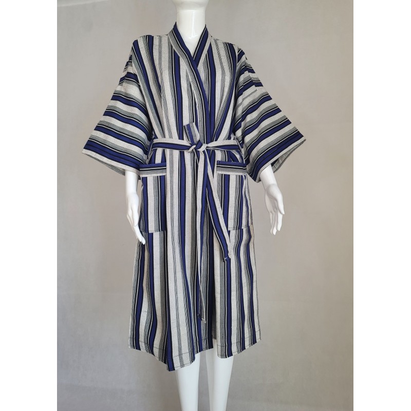 Kimono artisanal en tissu tissé de Burkina | L’Atelier D’Assi
