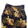 Pantalon Large Noir à Motifs Feuilles | L’Atelier D’Assi