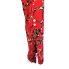 Pantalon Large Rouge Imprimé Abstrait | L’Atelier D’Assi