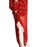 Pantalon Rouge Imprimé Plumes | L’Atelier D’Assi