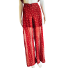 Pantalon Rouge Imprimé Plumes | L’Atelier D’Assi