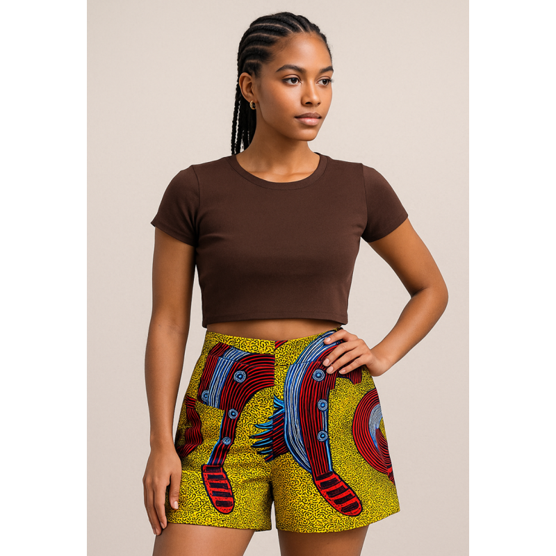 Handcrafted Wax Shorts – African Fashion – L’Atelier D’Assi