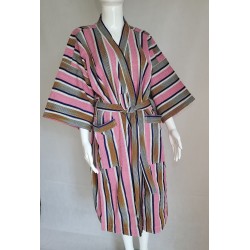 Artisanal Kimono in Handwoven Burkinabe Fabric