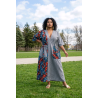 Robe longue artisanale femme – Coton Kenté fluide et élégante | L’Atelier D’Assi