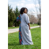 Robe longue artisanale femme – Coton Kenté fluide et élégante | L’Atelier D’Assi