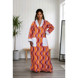 Robe longue artisanale femme – Robe fluide Kenté coton premium | L’Atelier D’Assi