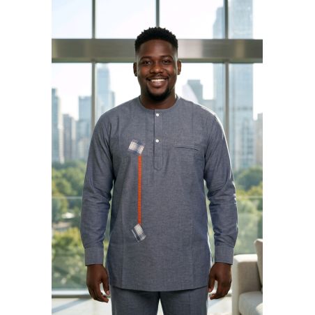 African Men’s Long-Sleeve Shirts – Signature Collection | Atelier D’Assi