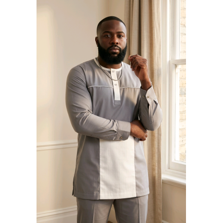 Chemises Africaines Homme Manches Longues – Signature | Atelier D’Assi