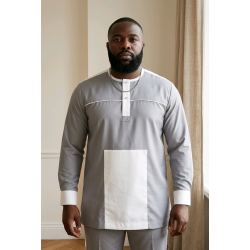 Chemises Africaines Homme Manches Longues – Signature | Atelier D’Assi