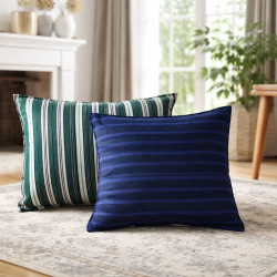 Handwoven Green & White Pillow cover – African Cotton Decor