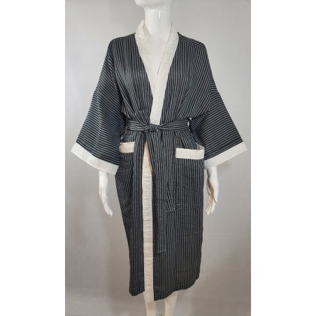 Kimono artisanal en tissu tissé de Guinée | L’Atelier D’Assi