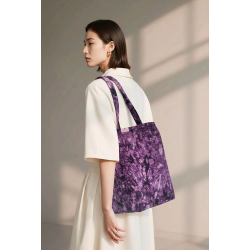Fourre-tout artisanal violet prune de Guinée | Sac africain fait main