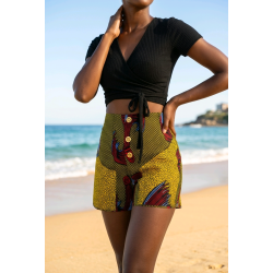 Shorts artisanaux en wax | L’Atelier D’Assi