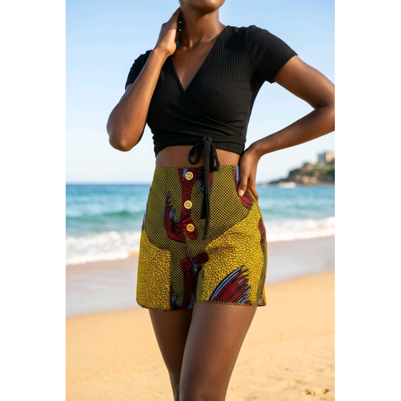 Shorts artisanaux en wax | L’Atelier D’Assi
