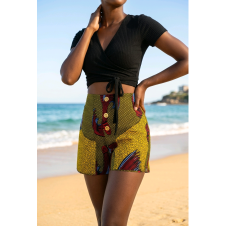 Shorts artisanaux en wax | L’Atelier D’Assi