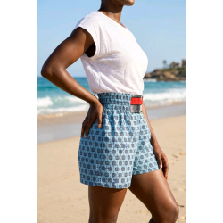 Short wax africain artisanal – Short en tissu wax fait main | L’Atelier D’Assi