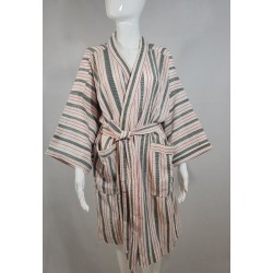 Kimono artisanal en tissu tissé de Guinée | L’Atelier D’Assi