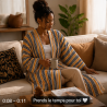 Kimono artisanal en tissu tissé de Burkina | L’Atelier D’Assi
