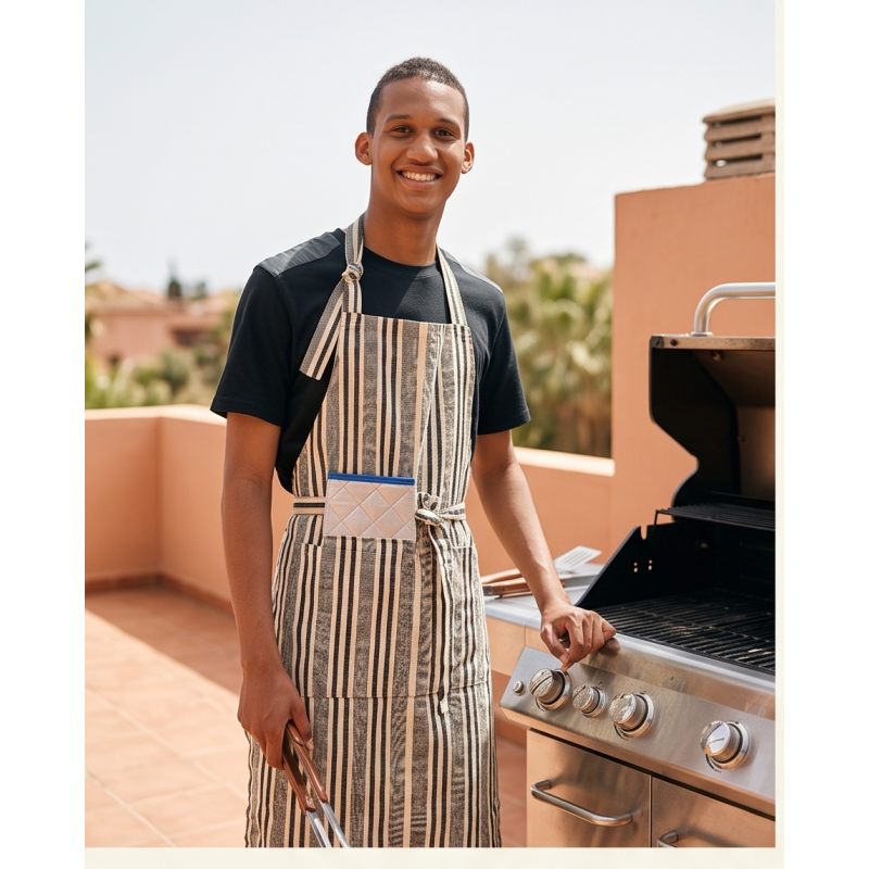 Handwoven Cotton Apron – L’Atelier d’Assi