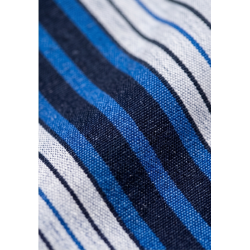 Tablier artisanal bleu indigo et écru | L’Atelier D’Assi