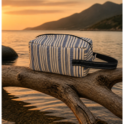 Trousse de toilette artisanale en tissu guinéen | Accessoire fait main
