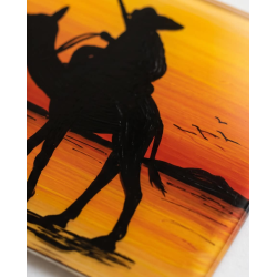 Set of 6 Handmade Senegal Coasters – Sunset Silhouette Edition