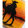 Set of 6 Handmade Senegal Coasters – Sunset Silhouette Edition