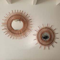 Miroir Soleil en Rotin Fait Main | L'Atelier D'Assi