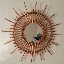 Miroir Soleil en Rotin Fait Main | L'Atelier D'Assi