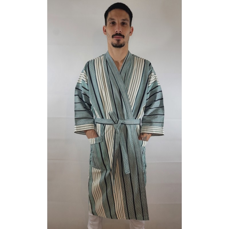 Kimono artisanal en tissu tissé de Burkina | L’Atelier D’Assi