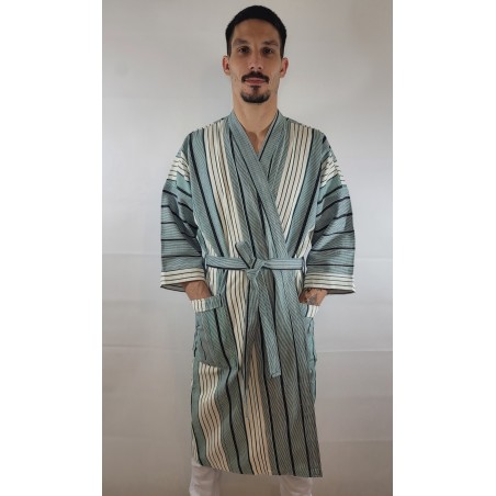 Kimono artisanal en tissu tissé de Burkina | L’Atelier D’Assi