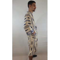 Kimono artisanal en tissu tissé de Burkina | L’Atelier D’Assi